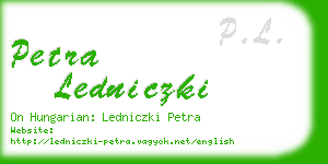 petra ledniczki business card